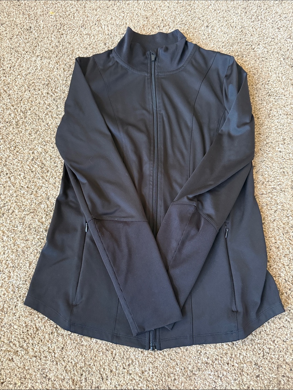 MTA Body Contour Sport Black Zip-Up Jacket